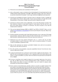 BBC Points West Young Filmmakers Project Terms & Conditions