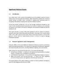 MSFD Initial Assessment Significant Pollution Events