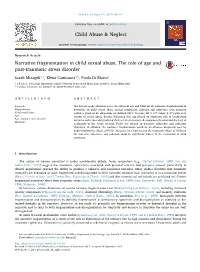 Narrative Fragmentation in Child Sexual Abuse the Role of Age and Post