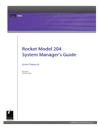 Rocket Model 204 System Manager's Guide