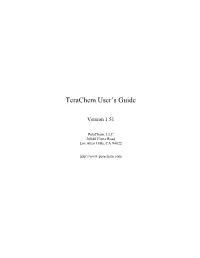 Terachem User's Guide