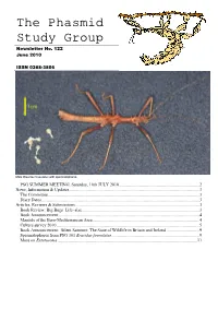 The Phasmid Study Group Newsletter No