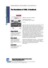 The Revolutions of 1989. a Handbook