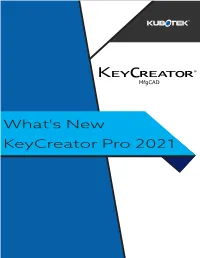What's New Keycreator Pro 2021