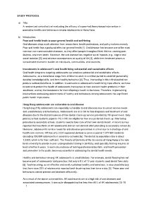 A Randomized Controlled Trial Evaluating the Efficacy of a Peer-Led Theory-Based Intervention in Promoting Healthy Oral Behaviours Among Adolescents in Hong Kong