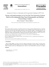 Design and Implementation of an On-Chip Test Generation Scheme