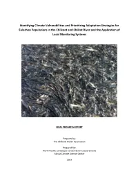 Identifying Climate Vulnerabilities and Prioritizing Adaptation Strategies for Eulachon Populations in the Chilkoot and Chilkat