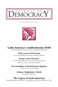 Latin America's Authoritarian Drift