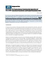Tensions Between Counterterrorism Approaches and Principled