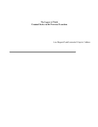 The Legacy of Truth Criminal Justice in the Peruvian Transition Lisa