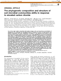 The Phylogenetic Composition and Structure of Soil Microbial Communities Shifts in Response to Elevated Carbon Dioxide