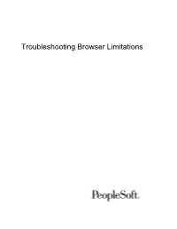 Troubleshooting Browser Limitations