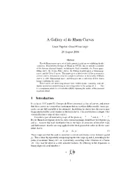 A Gallery of De Rham Curves