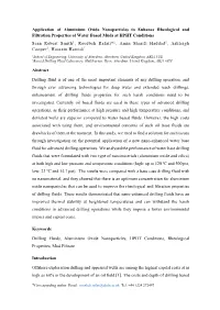 Application of Aluminium Oxide Nanoparticles to Enhance Rheological and Filtration Properties of Water Based Muds at HPHT Condit