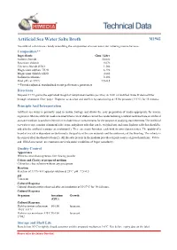 Artificial Sea Water Salts Broth M1942