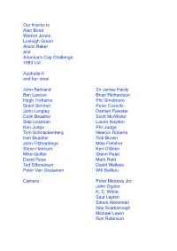 Aussie Assault Tail Credits