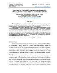 Discourse on Kafoampe in the Traditional Marriage of Muna Ethnic in Muna Regency, Southeast Sulawesi