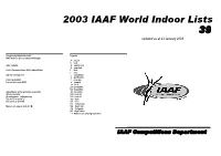Lists N.39, All, 2003