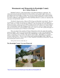 Monuments and Memorials in Randolph County by L