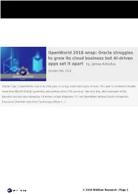 Oracle Struggles to Grow Its Cloud Business but AI- Driven Apps Set It Apart