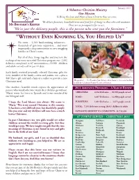 “Without Even Knowing Us, You Helped