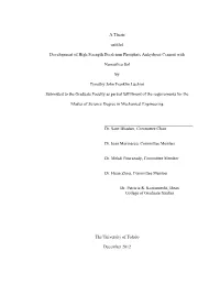 A Thesis Entitled Development of High Strength Dicalcium Phosphate