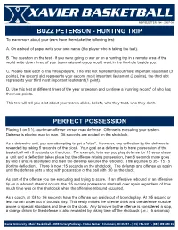 BUZZ PETERSON - HUNTING TRIP to Learn More About Your Team Have Them Take the Following Test