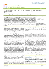 In-Situ Measurement of Forrest Soil Gases Using Quadrupole Mass Spectrometry Timothy L