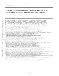 Probing the High-Redshift Universe with SPICA: Toward the Epoch of Reionization and Beyond