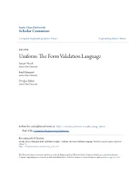 Uniform: the Form Validation Language