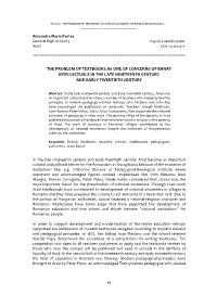 The Problem of Textbooks As One of Concerns of Banat Intellectuals in the Late Nineteent Century