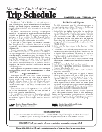 Trip Schedule