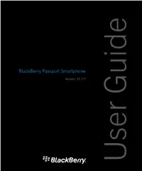 Blackberry Passport Smartphone-10.3.3-User Guide