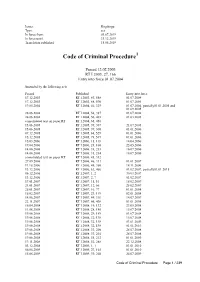 Code of Criminal Procedure1