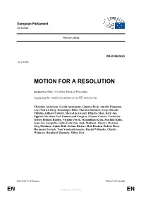 En En Motion for a Resolution