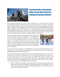 Sportsmanship and Business: What We Can Learn from the Olympic Brownlee Brothers?