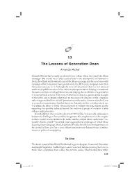 11 the Lessons of Generation Dean