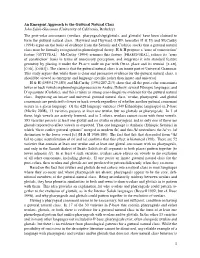 An Emergent Approach to the Guttural Natural Class John Sylak-Glassman