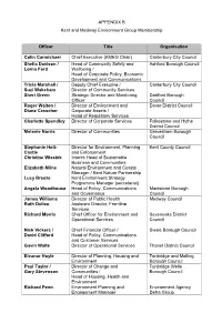 APPENDIX B Kent and Medway Environment Group Membership