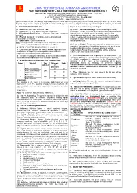 Join Territorial Army As an Officer Part Time Commitment – Full Time Honour :Adventure Awaits You !