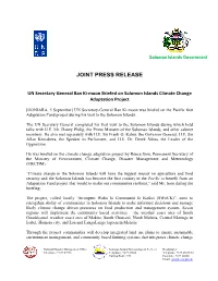 Joint Press Release