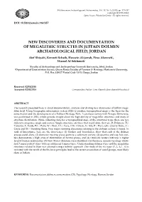 New Discoveries and Documentation of Megalithic Structes in Juffain Dolmen Archaeological Field, Jordan