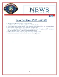 News Headlines 07/03 – 06/2020