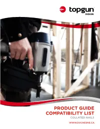 Product Guide Compatibility List Collated Nails