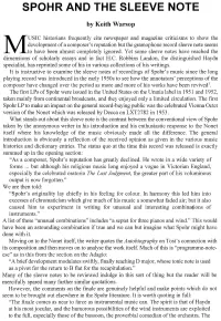 Spohr and the Sleeve Note