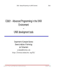 Advanced Programming in the UNIX Environment – UNIX Development Tools