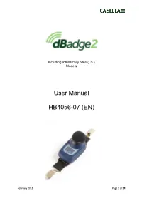 Casella Dbadge2is User Manual