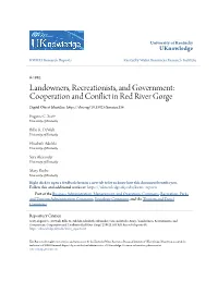 Cooperation and Conflict in Red River Gorge Digital Object Identifier