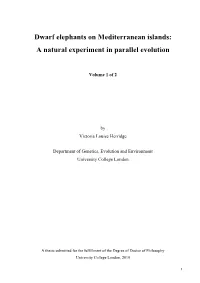 Dwarf Elephants on Mediterranean Islands: a Natural Experiment in Parallel Evolution