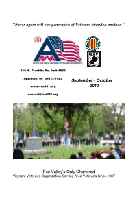 "Never Again Will One Generation of Veterans Abandon Another." Fox